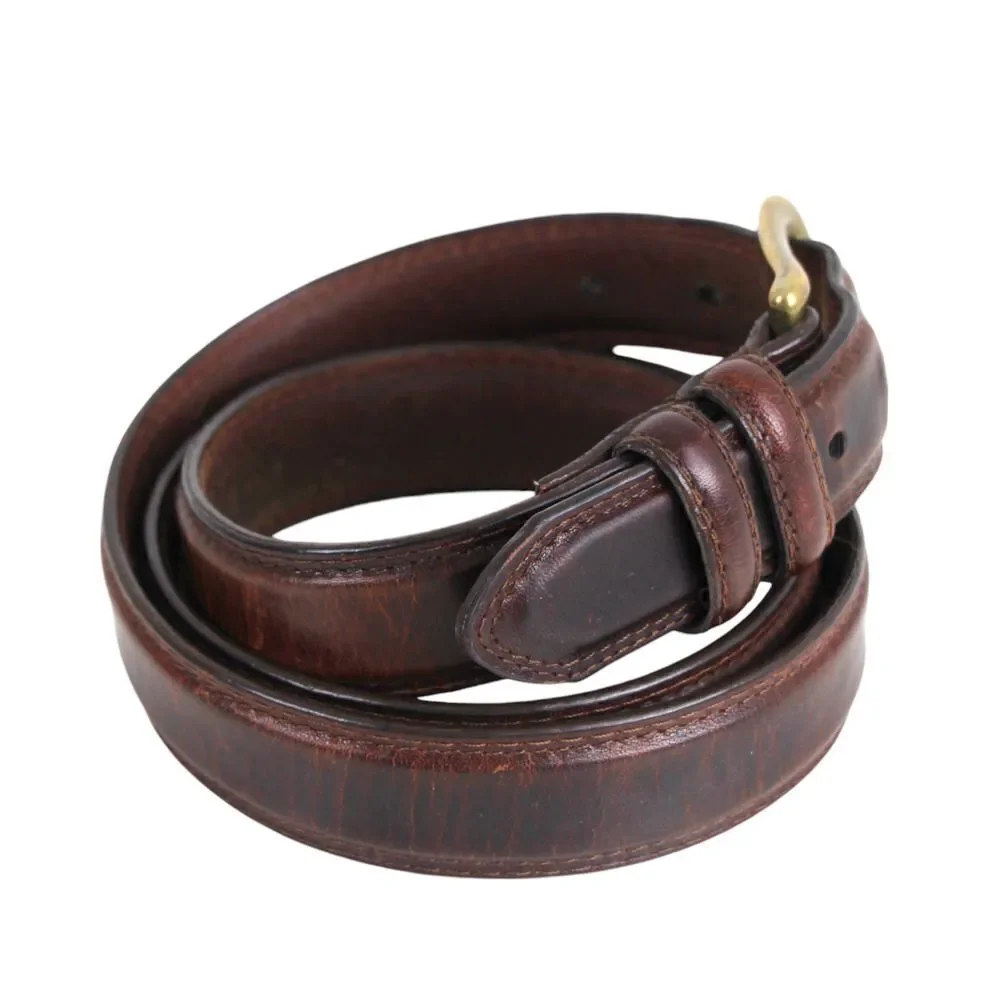 CLASSIC OIL TANNED BROWN REAL LEATHER 1 1/8